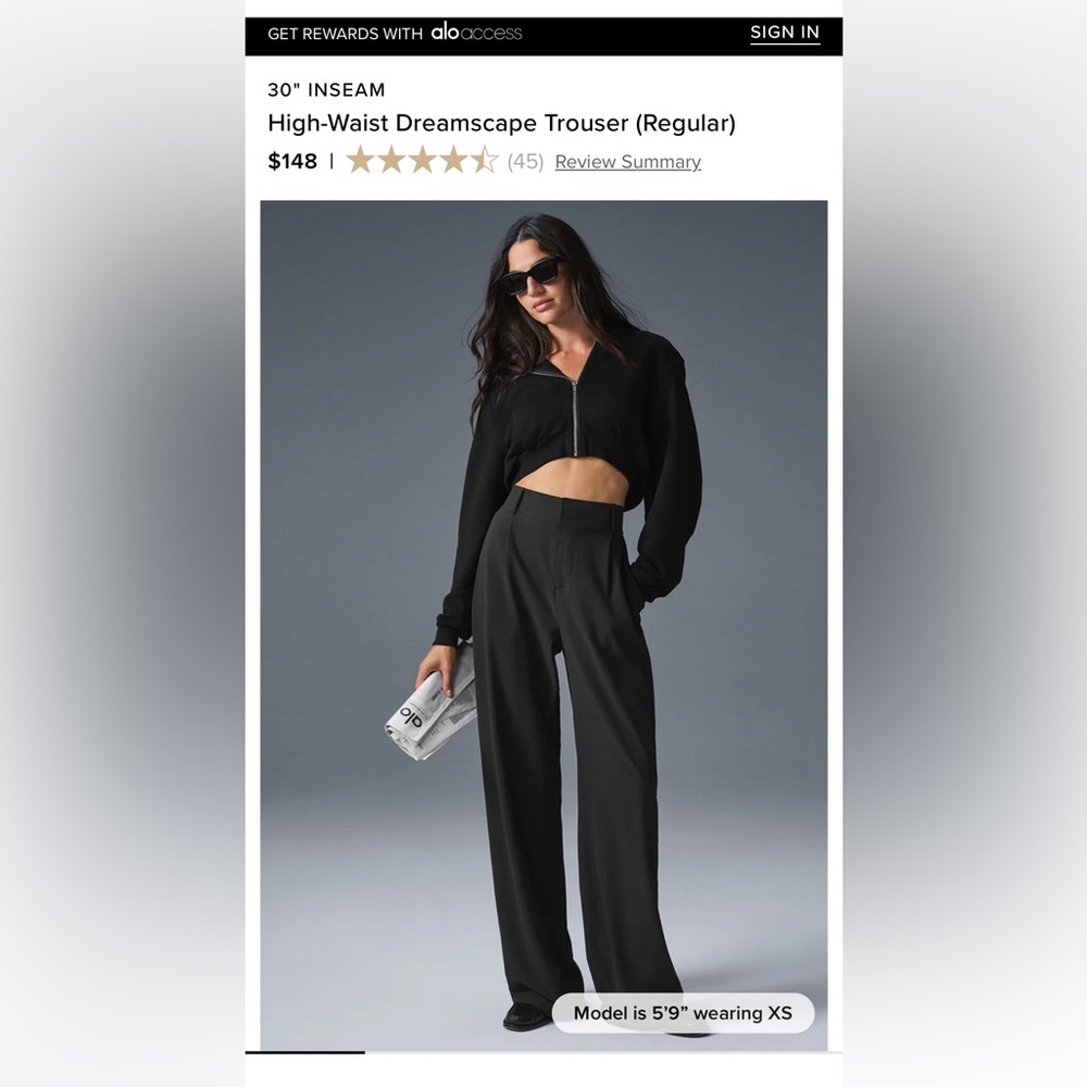 ALO Yoga Charcoal Trouser